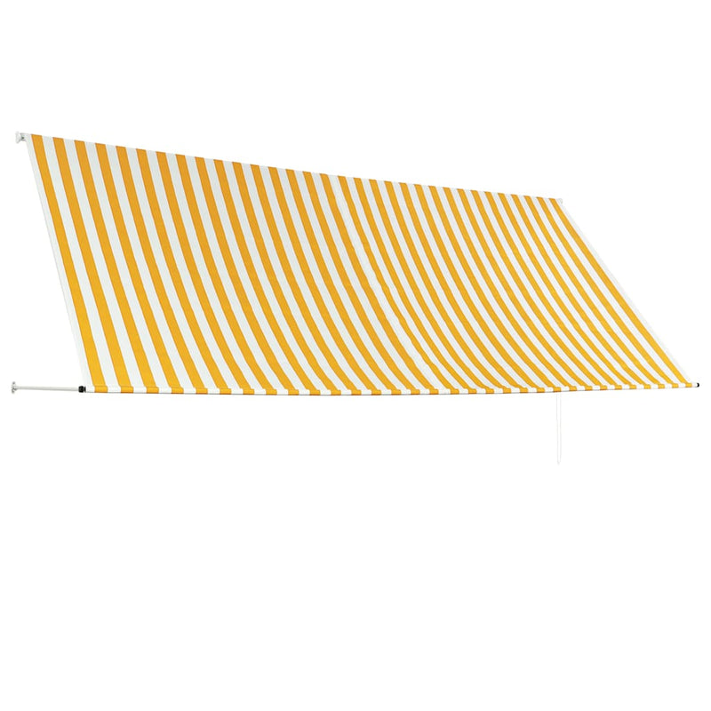 Load image into Gallery viewer, Vidaxl luifel uittrekbaar 350x150 cm geel en wit
