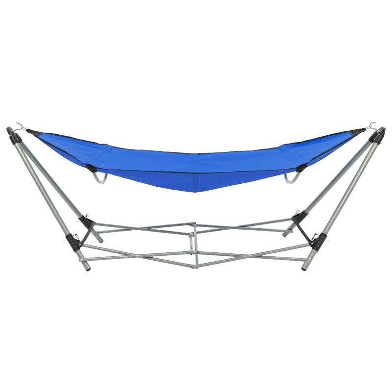 Load image into Gallery viewer, Vidaxl hangmat met inklapbare standaard blauw
