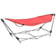 Vidaxl hangmat met inklapbare standaard rood