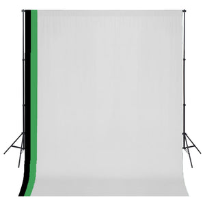 Vidaxl fotostudioset met 3 katoenen achtergronden en frame 3x3 m
