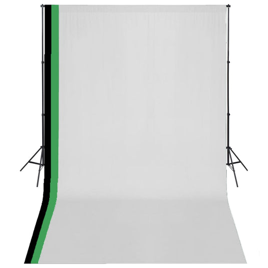 Vidaxl fotostudioset met 3 katoenen achtergronden en frame 3x5 m