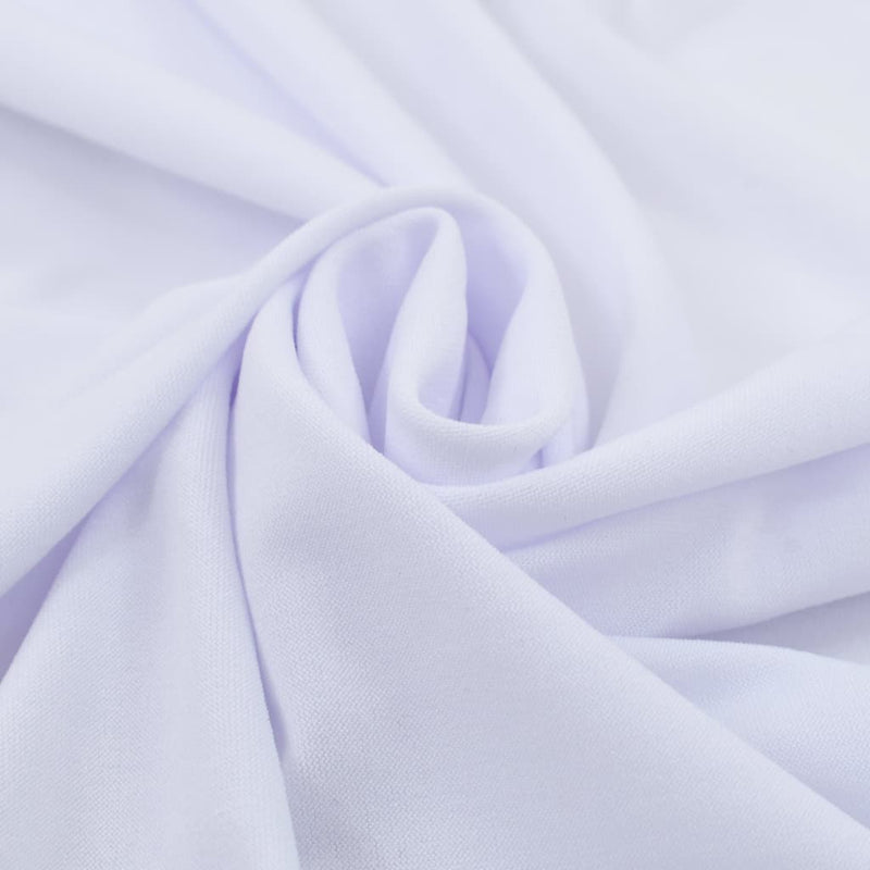 Load image into Gallery viewer, Vidaxl 2 st tafelhoezen stretch met rok 150x74 cm wit
