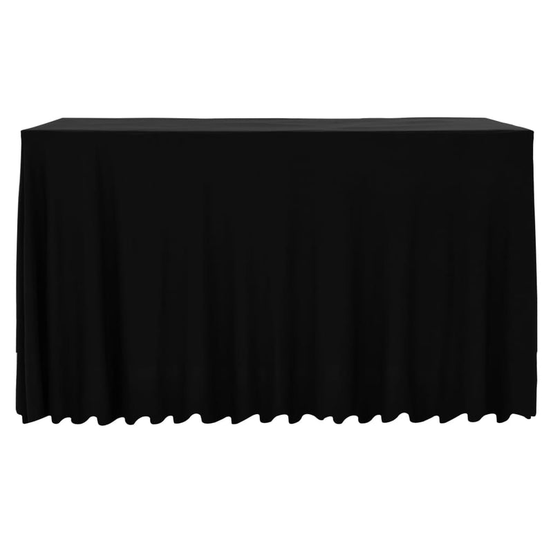 Load image into Gallery viewer, VidaXL Tafelkleden 2 st met rok stretch 120x60,5x74 cm zwart
