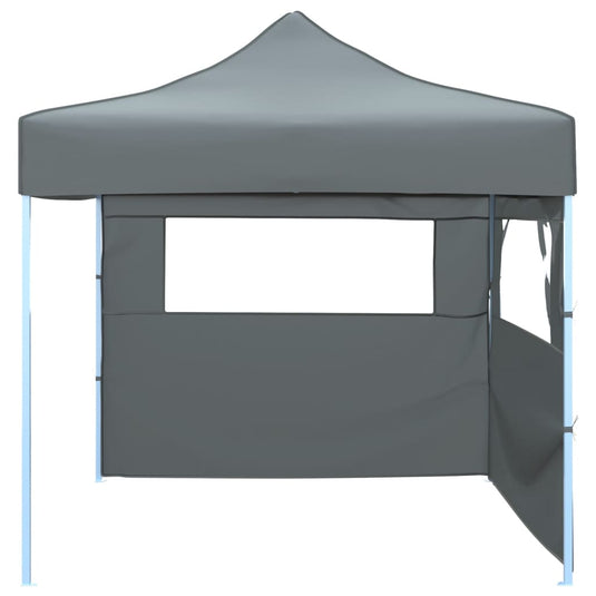 Vidaxl vouwtent pop-up met 2 zijwanden 3x3 m antraciet