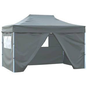 Vidaxl vouwtent pop-up met 4 zijwanden 3x4,5 m antraciet