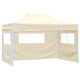 Vidaxl vouwtent met 3 wanden 3x4,5 m crème