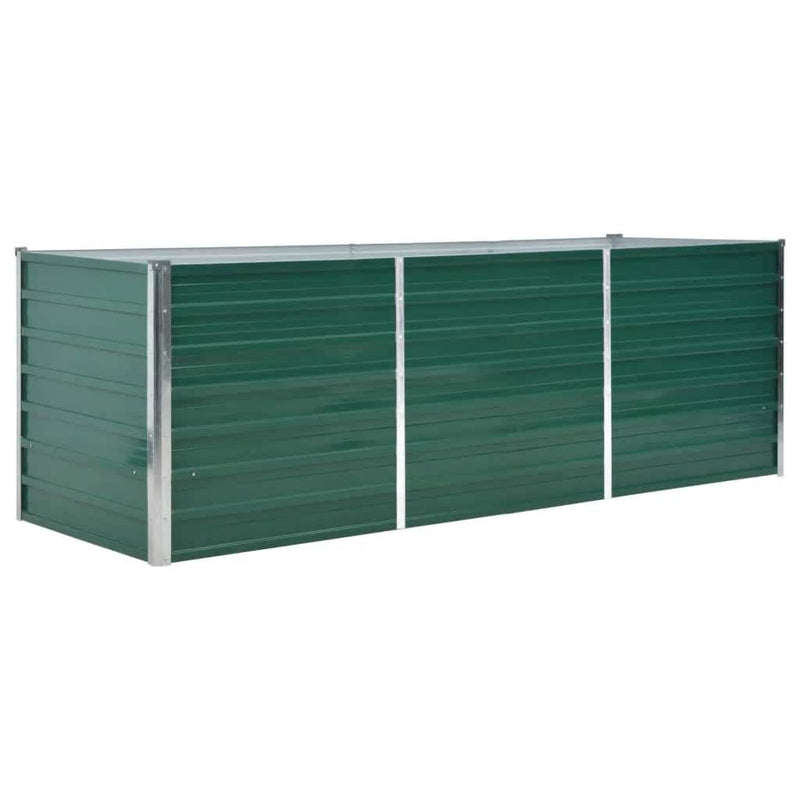 Load image into Gallery viewer, Vidaxl plantenbak verhoogd 240x80x77 cm gegalvaniseerd staal groen
