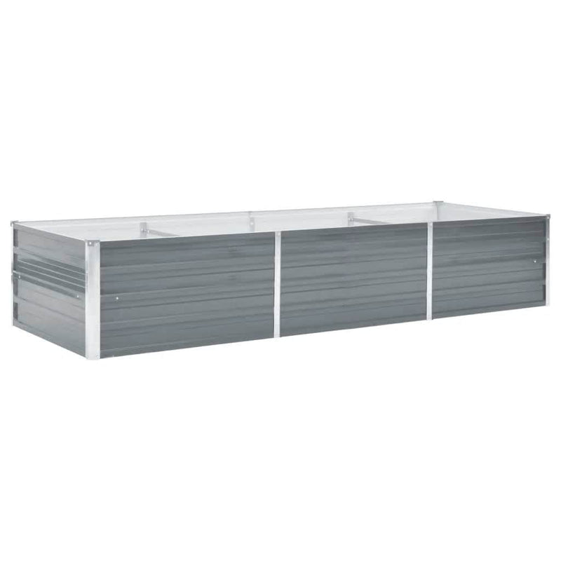 Load image into Gallery viewer, Vidaxl plantenbak verhoogd 240x80x45 cm gegalvaniseerd staal grijs
