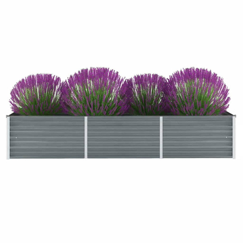 Load image into Gallery viewer, Vidaxl plantenbak verhoogd 240x80x45 cm gegalvaniseerd staal grijs
