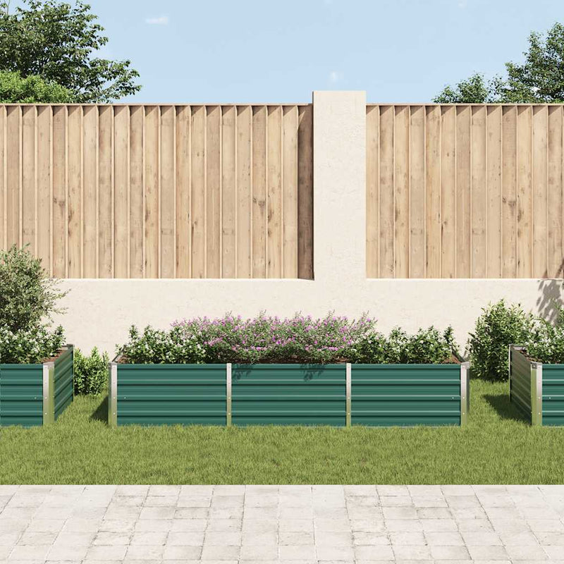 Load image into Gallery viewer, Vidaxl plantenbak verhoogd 240x80x45 cm gegalvaniseerd staal groen
