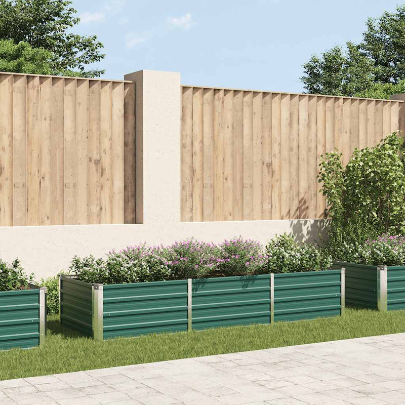 Load image into Gallery viewer, Vidaxl plantenbak verhoogd 240x80x45 cm gegalvaniseerd staal groen
