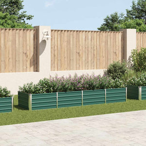 Vidaxl plantenbak verhoogd 320x80x45 cm gegalvaniseerd staal groen