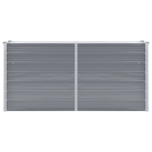 Vidaxl plantenbak verhoogd 160x40x77 cm gegalvaniseerd staal grijs