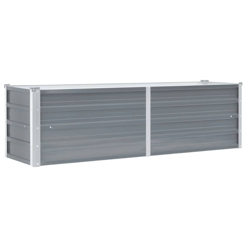 Load image into Gallery viewer, Vidaxl plantenbak verhoogd 160x40x45 cm gegalvaniseerd staal grijs
