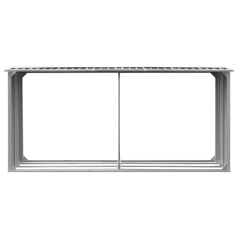 Load image into Gallery viewer, Vidaxl haardhoutschuur 330x92x153 cm gegalvaniseerd staal grijs

