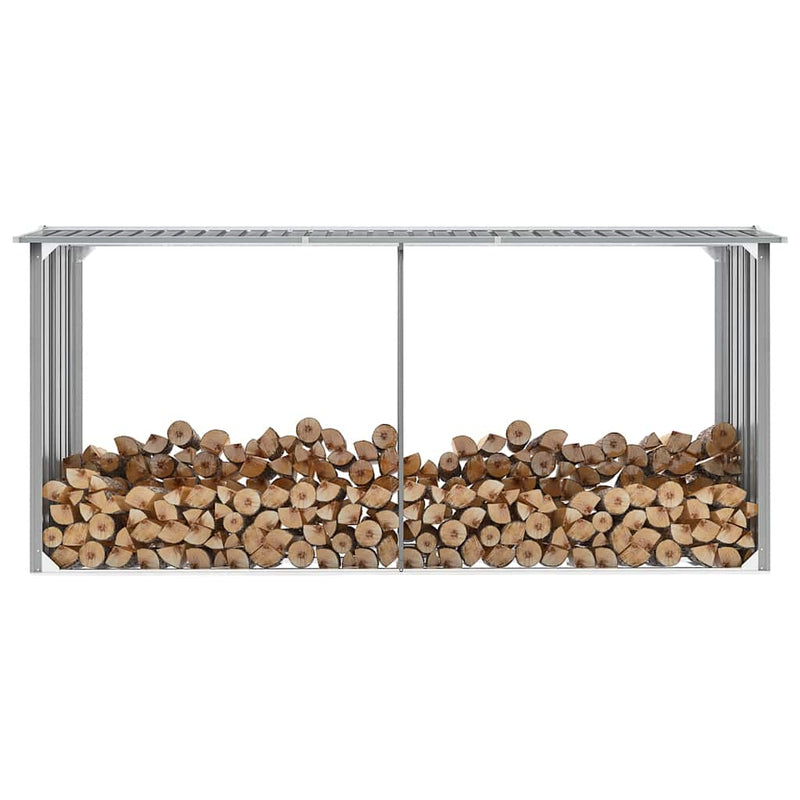Load image into Gallery viewer, Vidaxl haardhoutschuur 330x92x153 cm gegalvaniseerd staal grijs
