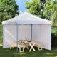 Vidaxl tentwanden 2 st met ritssluiting pe wit