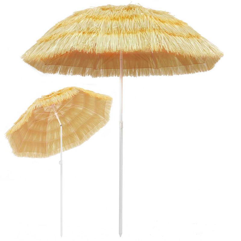 Load image into Gallery viewer, Vidaxl strandparasol hawaï stijl 180 cm naturel
