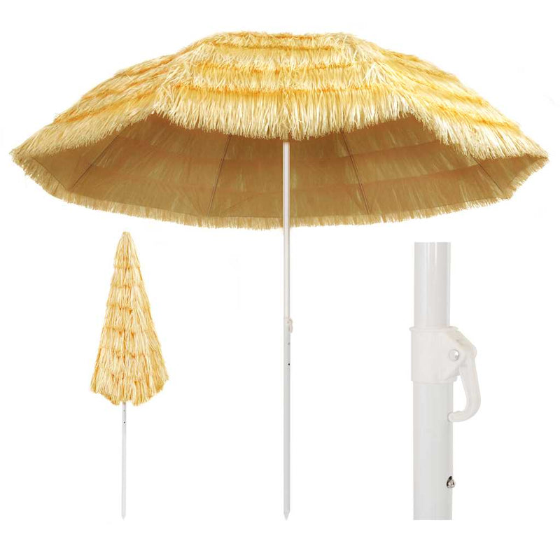 Laden Sie das Bild in Galerie -Viewer, Vidaxl strandparasol hawaï stijl 300 cm naturel
