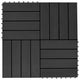 Vidaxl terrastegels 30x30 cm 1 m² hkc zwart 11 st