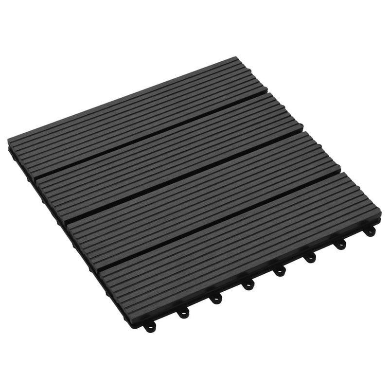 Load image into Gallery viewer, Vidaxl terrastegels 30x30 cm 1 m² hkc zwart 11 st
