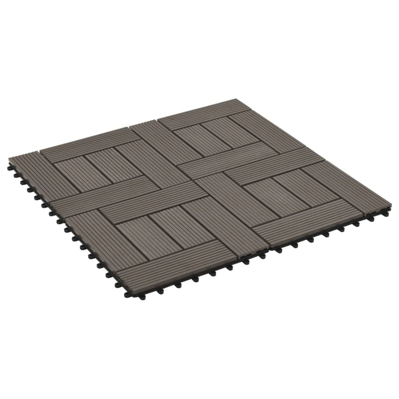 Load image into Gallery viewer, Vidaxl terrastegels 30x30 cm 1 m² hkc donkerbruin 11 st
