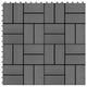 Vidaxl terrastegels 30x30 cm 1 m² hkc grijs 11 st