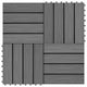 Vidaxl terrastegels diep reliëf 30x30 cm 1 m² hkc grijs 11 st