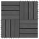 VidaXL Terrastegels diep reliëf 30x30 cm 1 m² HKC zwart 11 st