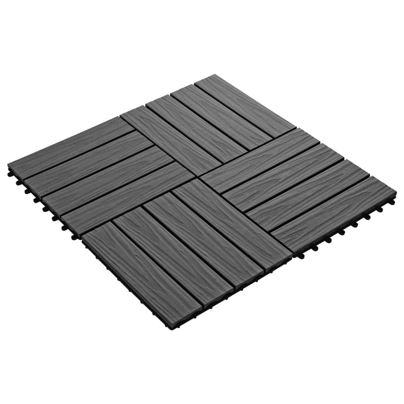 Load image into Gallery viewer, VidaXL Terrastegels diep reliëf 30x30 cm 1 m² HKC zwart 11 st
