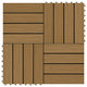 Vidaxl terrastegels diep reliëf 30x30 cm 1 m² hkc teakkleur 11 st