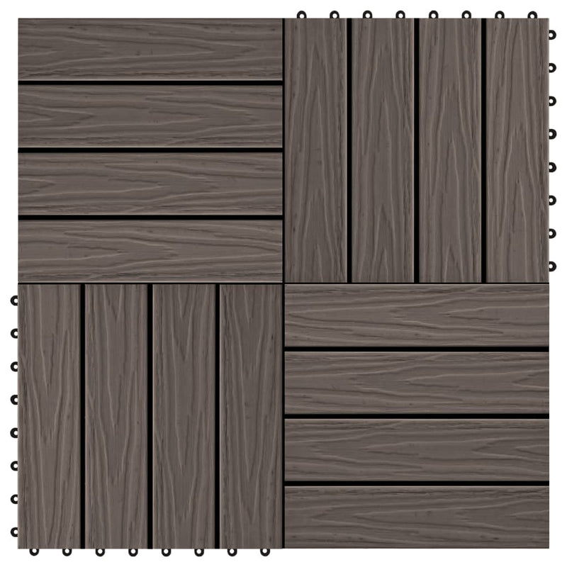 Load image into Gallery viewer, Vidaxl terrastegels diep reliëf 30x30 cm 1 m² hkc donkerbruin 11 st
