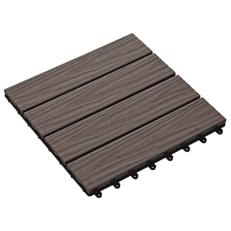 Load image into Gallery viewer, Vidaxl terrastegels diep reliëf 30x30 cm 1 m² hkc donkerbruin 11 st
