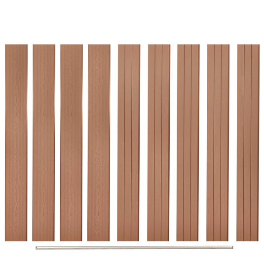Vidaxl vervangende schuttingplanken 9 st 170 cm hkc bruin