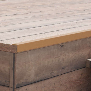 Vidaxl terras hoekplinten 5 st 170 cm hkc teakkleurig