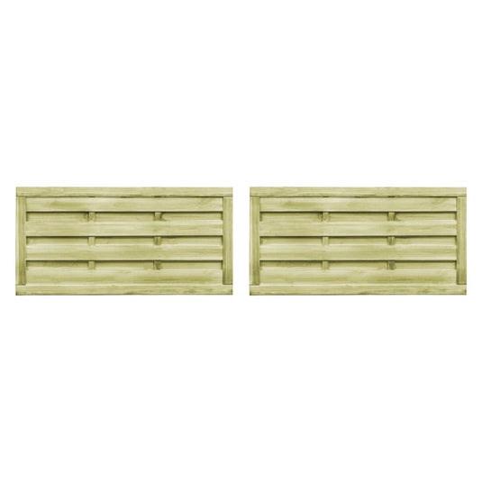 VidaXL Poorten 2 st 150x75 cm geïmpregneerd grenenhout groen