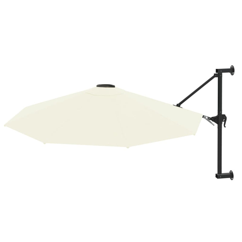 Load image into Gallery viewer, Vidaxl wandparasol met metalen paal 300 cm zandkleurig
