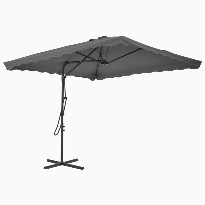 Load image into Gallery viewer, Vidaxl parasol met stalen paal 250x250 cm antraciet
