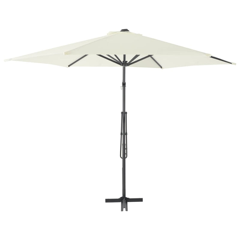 Load image into Gallery viewer, Vidaxl parasol met stalen paal 300 cm zandkleurig
