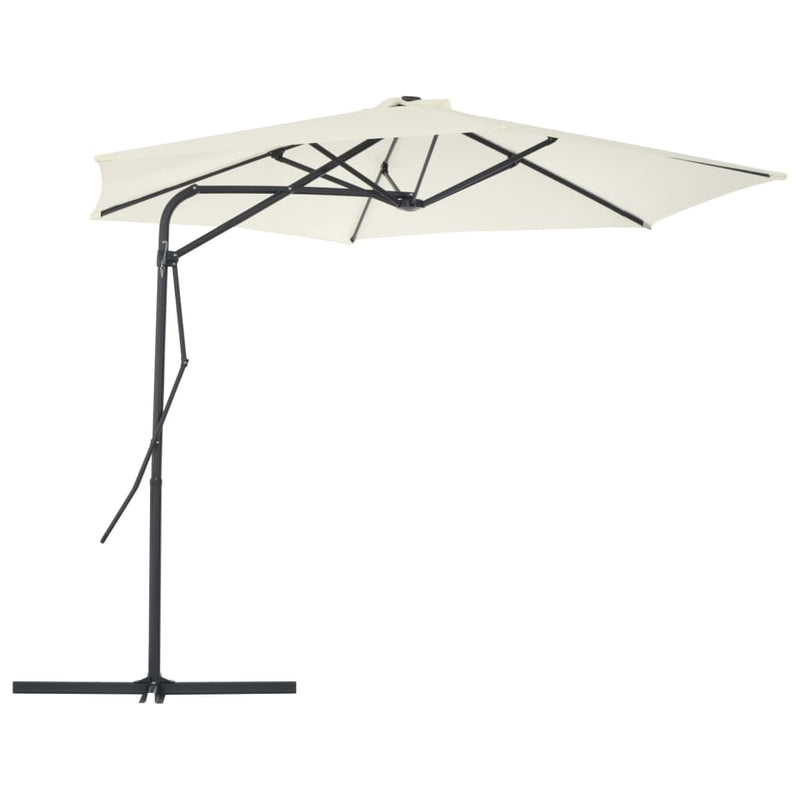 Load image into Gallery viewer, Vidaxl parasol met stalen paal 300 cm zandkleurig
