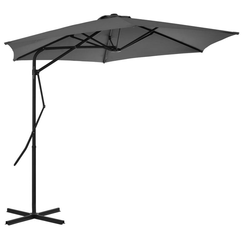Load image into Gallery viewer, Vidaxl parasol met stalen paal 300 cm antraciet
