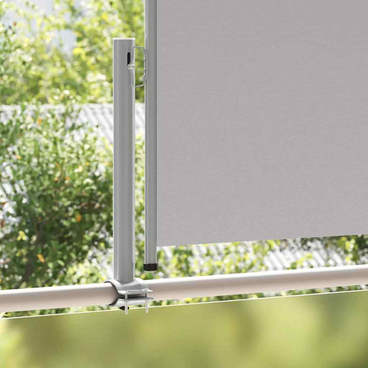 Vidaxl tuinscherm uittrekbaar 100x300 cm grijs