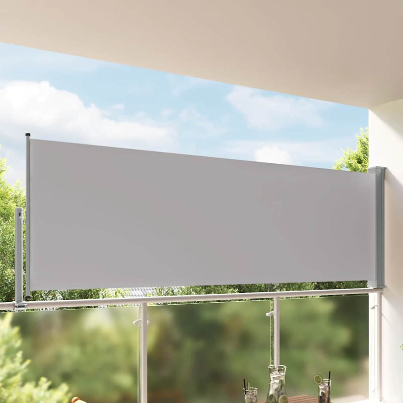 Load image into Gallery viewer, Vidaxl tuinscherm uittrekbaar 120x300 cm grijs
