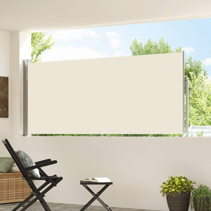 Load image into Gallery viewer, Vidaxl windscherm uittrekbaar 120x300 cm crème
