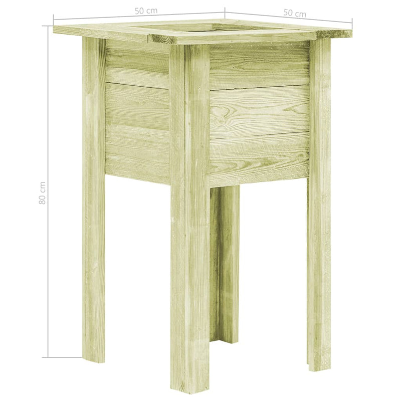 Load image into Gallery viewer, VidaXL Plantenbak verhoogd met voeten 50x50x80 cm gezaagd hout

