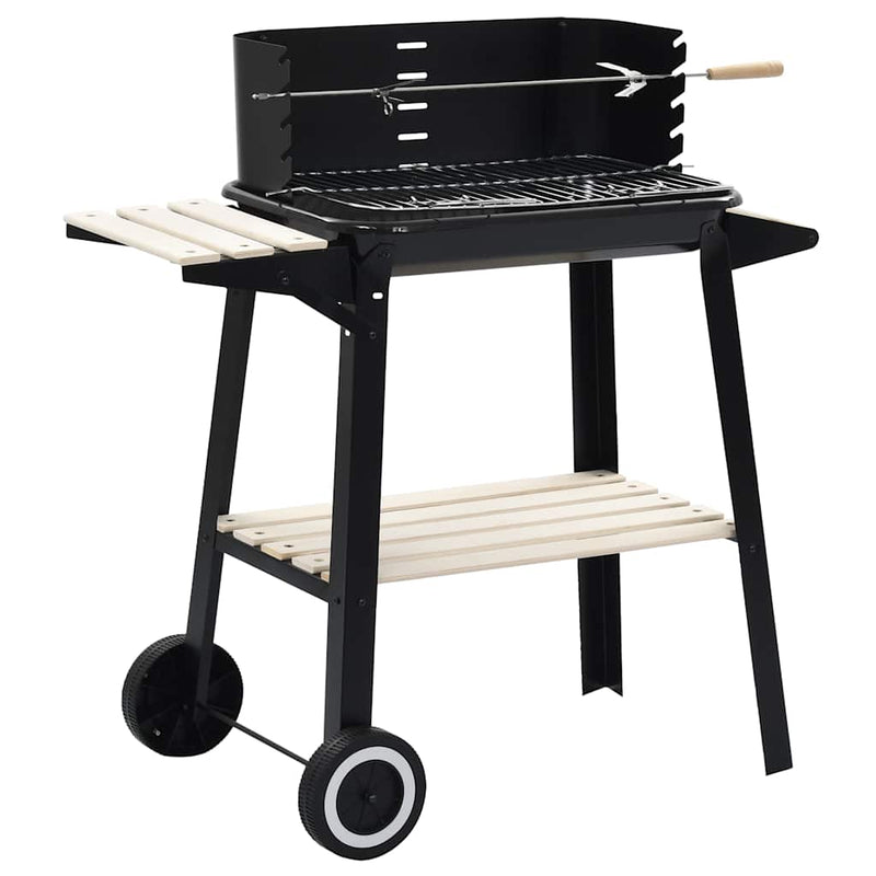 Load image into Gallery viewer, Vidaxl houtskoolbarbecue staand met wieltjes
