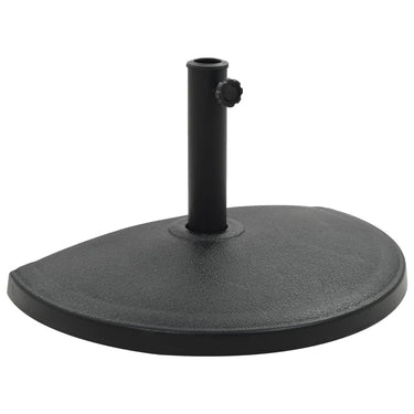 Vidaxl parasolvoet halfrond 15 kg polyresin zwart