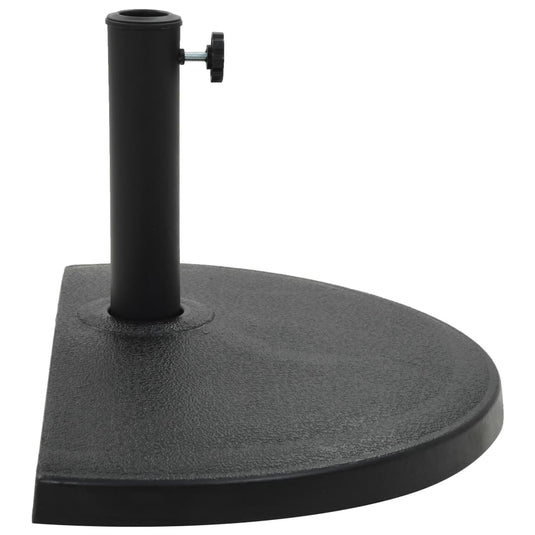 Vidaxl parasolvoet halfrond 15 kg polyresin zwart