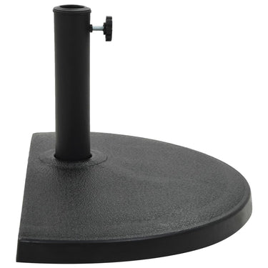 Vidaxl parasolvoet halfrond 15 kg polyresin zwart