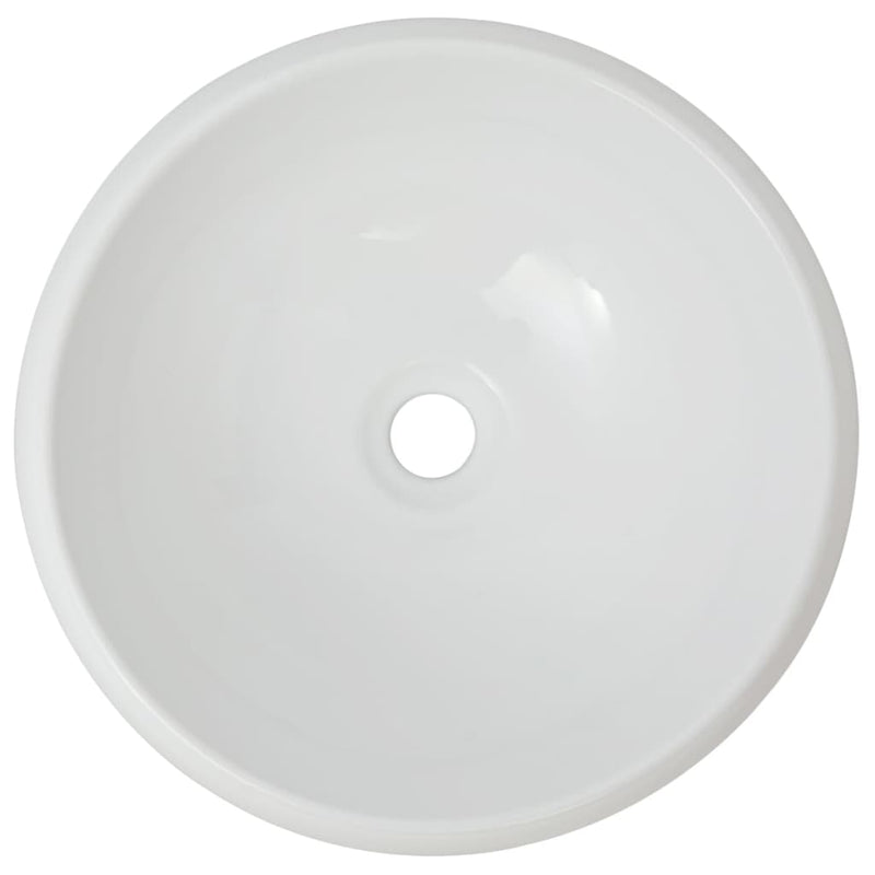 Load image into Gallery viewer, Vidaxl badkamerwastafel met mengkraan rond keramiek wit
